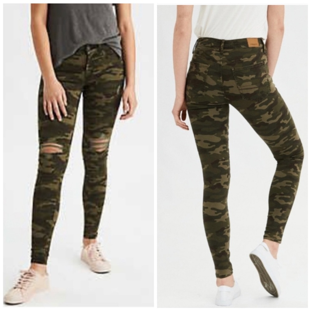 American Eagle Outfitters Camo Jegging Size 6 - Picture 1 of 10